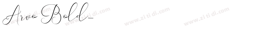Arvo Bold字体转换